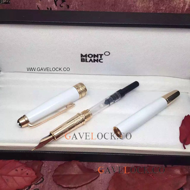 Best MontBlanc Fountain Pen White & Gold